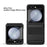 For Samsung Galaxy Z Flip5 5G Kickstand PC Phone Case Retractable Hinge Rear Screen Film - Black - 4