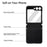 For Samsung Galaxy Z Flip5 5G Kickstand PC Phone Case Retractable Hinge Rear Screen Film - Black - 5