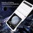 For Samsung Galaxy Z Flip5 5G Kickstand PC Phone Case Retractable Hinge Rear Screen Film - Black - 6