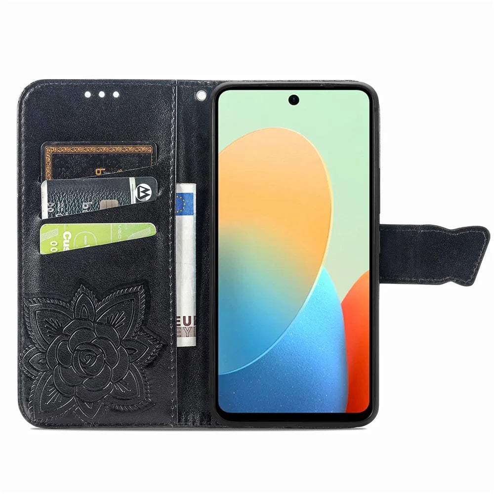 For TECNO Spark Go 2024 4G Case Imprinted PU Leather Flip Phone Cover - Black - 2