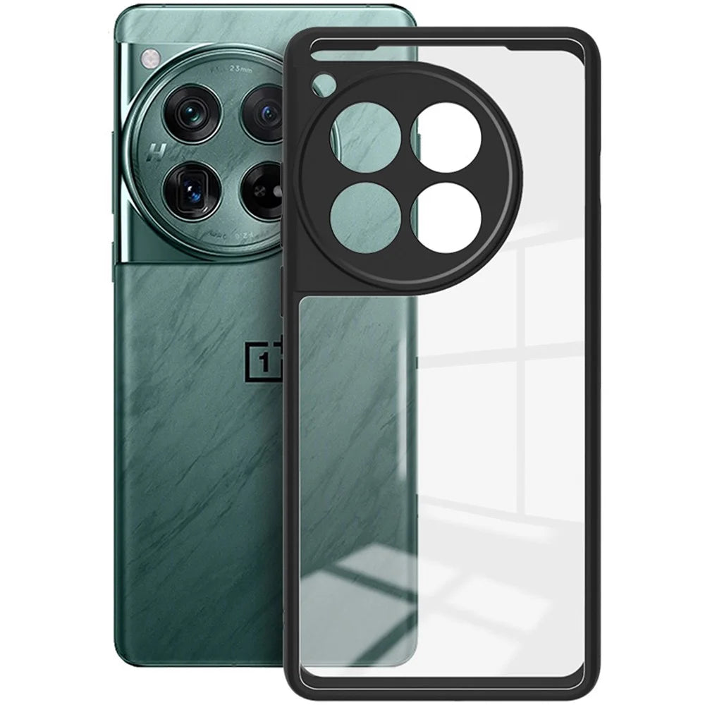IMAK UX-9A Series for OnePlus 12 5G Anti-drop Clear Phone Cover TPU+PC Case - 1