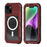 SHELLBOX M Series Diving Phone Case for iPhone 14 Metal IP68 Waterproof Case Compatible with MagSafe - Red - 1