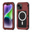 SHELLBOX M Series IP68 Diving Phone Case for iPhone 14 Plus Metal Waterproof Case Compatible with MagSafe - Red - 1