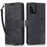 Leather Cover for Samsung Galaxy A33 5G Wallet Stand Case Orchid Butterfly Pattern - Black - 1
