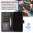 Leather Cover for Samsung Galaxy A33 5G Wallet Stand Case Orchid Butterfly Pattern - Black - 4
