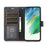 For Samsung Galaxy S24 Ultra Case Leather Phone Cover with Wallet Stand - Black - 3