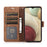 For Samsung Galaxy A14 4G / 5G Wallet Case Leather Cover Orchid Butterfly Pattern - Brown - 3
