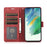 For Samsung Galaxy S23+ Flip Leather Case Wallet Cover Orchid Butterfly Pattern - Red - 3
