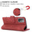 For Samsung Galaxy S23+ Flip Leather Case Wallet Cover Orchid Butterfly Pattern - Red - 6