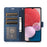 For Samsung Galaxy A13 4G / 5G Orchid Butterfly Leather Wallet Case with Strap - Blue - 3