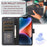 Wallet Leather Cover for iPhone 14 Plus Phone Case Orchid Butterfly Pattern - Black - 4