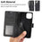 Wallet Leather Cover for iPhone 14 Plus Phone Case Orchid Butterfly Pattern - Black - 5