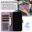 For Samsung Galaxy S23 Phone Case Wallet Folding Stand Orchid Butterfly Pattern - Purple - 4