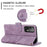 For Samsung Galaxy S23 Phone Case Wallet Folding Stand Orchid Butterfly Pattern - Purple - 7