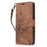 PU Leather Flip Case for iPhone 14 Pro Phone Wallet Cover Butterfly Orchid - Brown - 5