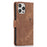 PU Leather Flip Case for iPhone 14 Pro Phone Wallet Cover Butterfly Orchid - Brown - 6