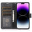 For iPhone 14 Pro Max Leather Wallet Case with Hand Strap Orchid Butterfly Pattern - Black - 2