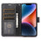 For iPhone 15 Plus Case Leather Flip Wallet Cover with Strap Orchid Butterfly - Black - 2