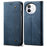 For vivo S18e 5G Phone Cover Stand Wallet Jeans Cloth Texture PU Leather Case - Blue - 1