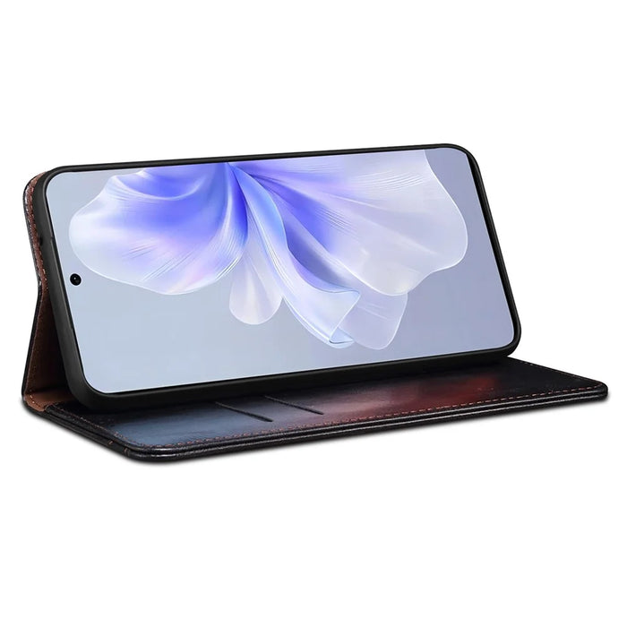 Phone Shell for vivo S18e 5G Case Stand PU Leather Cover Wallet - Black - 3