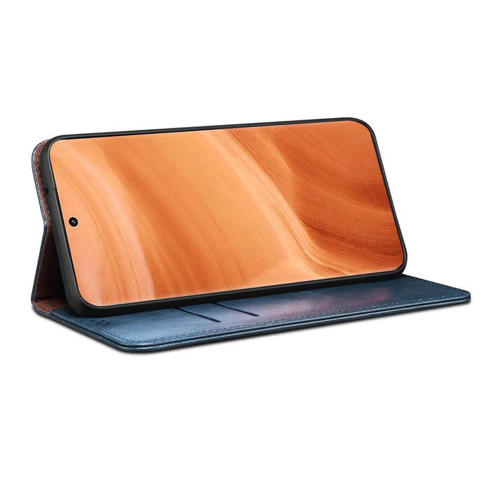 For Realme GT5 Pro 5G PU Leather Wallet Phone Cover Stand Case - Blue - 3