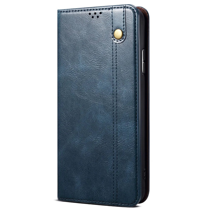 For Realme GT5 Pro 5G PU Leather Wallet Phone Cover Stand Case - Blue - 5