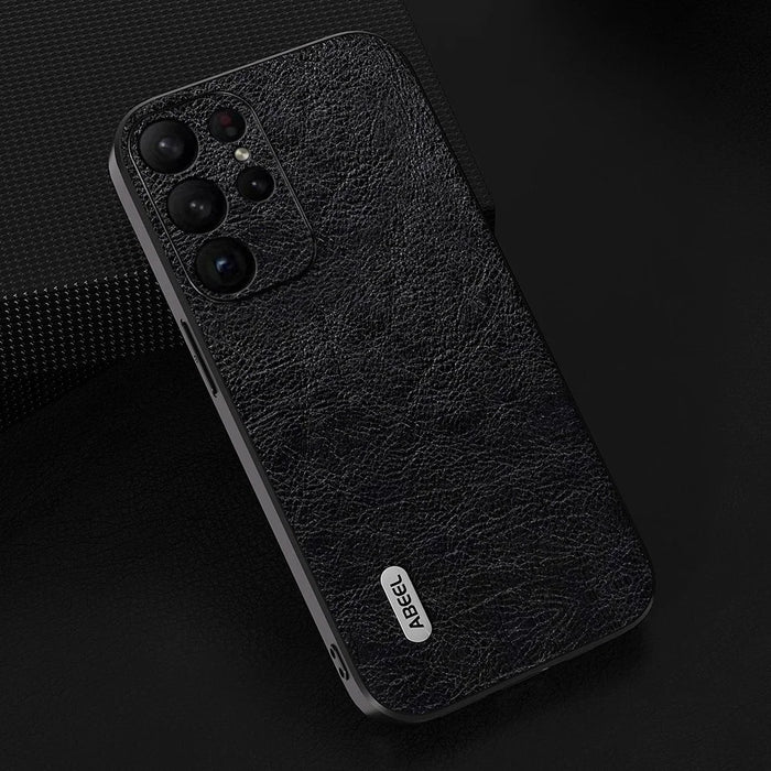 ABEEL For Samsung Galaxy S24 Ultra Retro Leather Case Litchi Texture Back Cover - Black - 2
