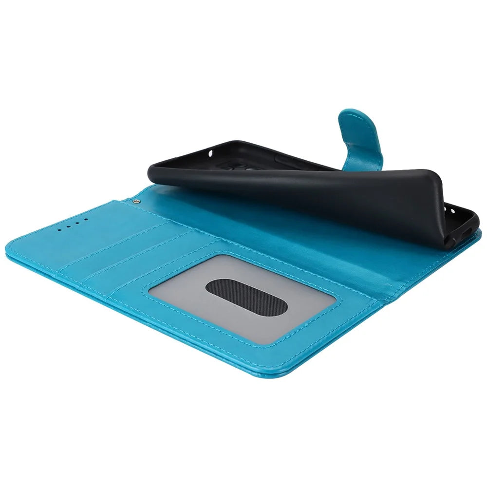 For Samsung Galaxy S20 FE 4G / FE 5G / S20 Lite / S20 FE 2022 Case R61 Texture Wallet PU Leather Phone Cover - Blue - 5