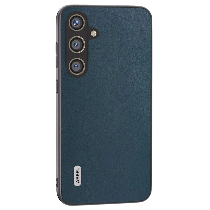 ABEEL For Samsung Galaxy S24+ Nappa Pattern Case Genuine Cow Leather Shockproof Cover - Green - 1