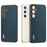 ABEEL For Samsung Galaxy S24+ Nappa Pattern Case Genuine Cow Leather Shockproof Cover - Green - 2