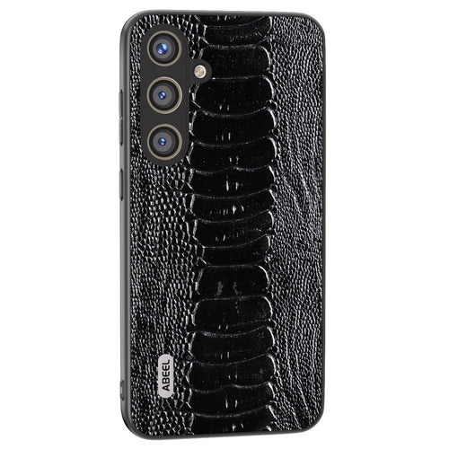 ABEEL For Samsung Galaxy S24+ Phone Case Protective Back Cover Crocodile Texture - Black - 1