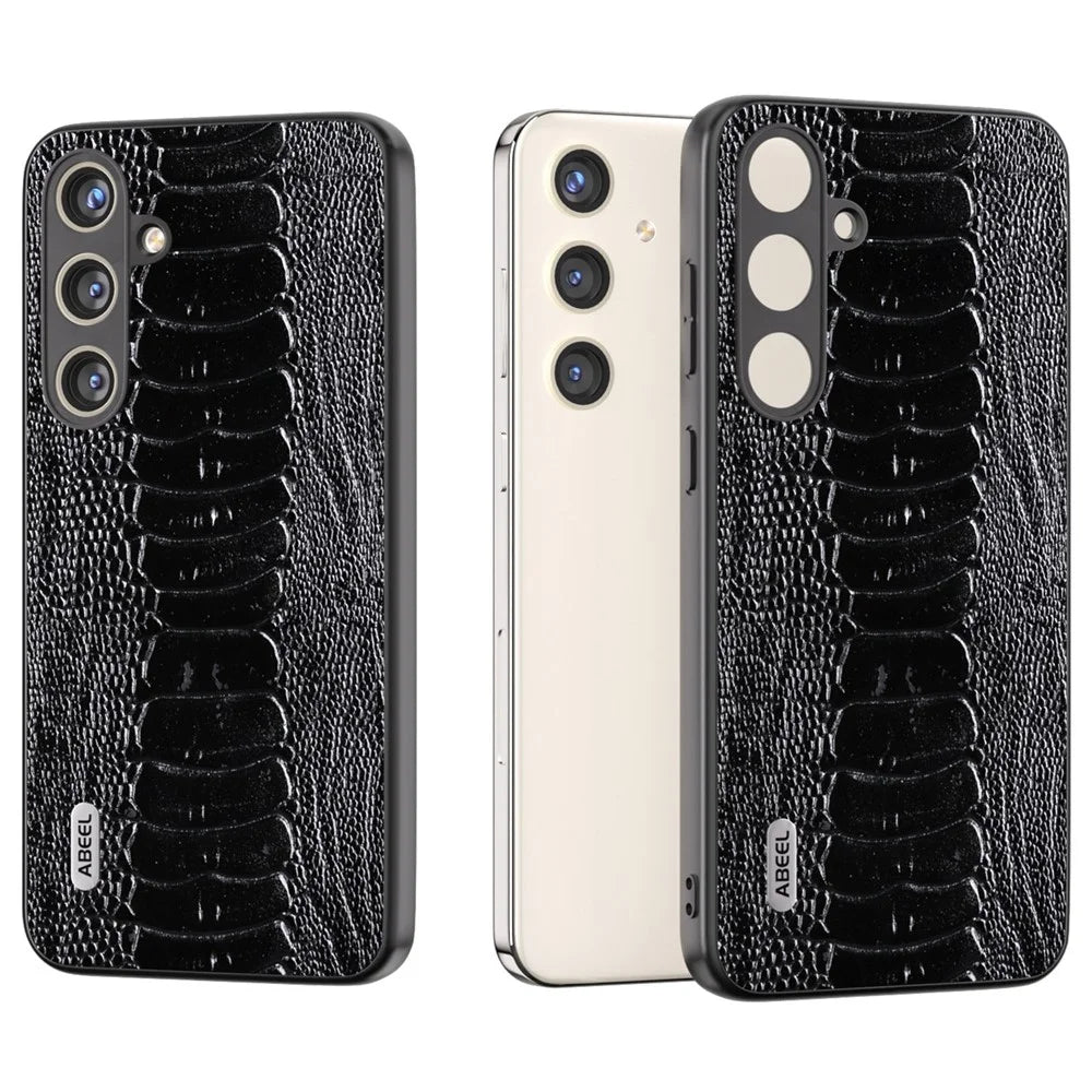 ABEEL For Samsung Galaxy S24+ Phone Case Protective Back Cover Crocodile Texture - Black - 2