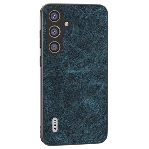 ABEEL For Samsung Galaxy S24 Litchi Texture Phone Case PU Leather+PC+TPU Anti-Scratch Cover - Blue - 1