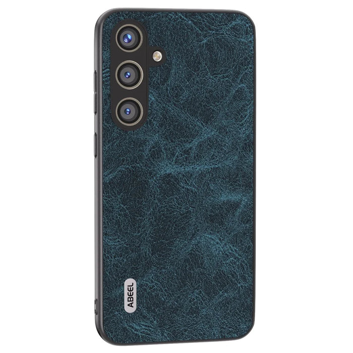 ABEEL For Samsung Galaxy S24 Litchi Texture Phone Case PU Leather+PC+TPU Anti-Scratch Cover - Blue - 1
