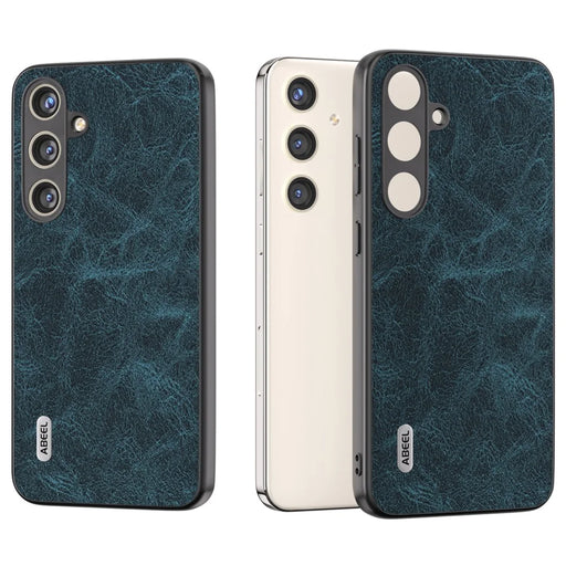 ABEEL For Samsung Galaxy S24 Litchi Texture Phone Case PU Leather+PC+TPU Anti-Scratch Cover - Blue - 2