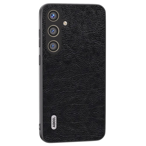 ABEEL For Samsung Galaxy S24 Retro Litchi Texture Cover PU Leather Camera Protection Phone Case - Black - 1