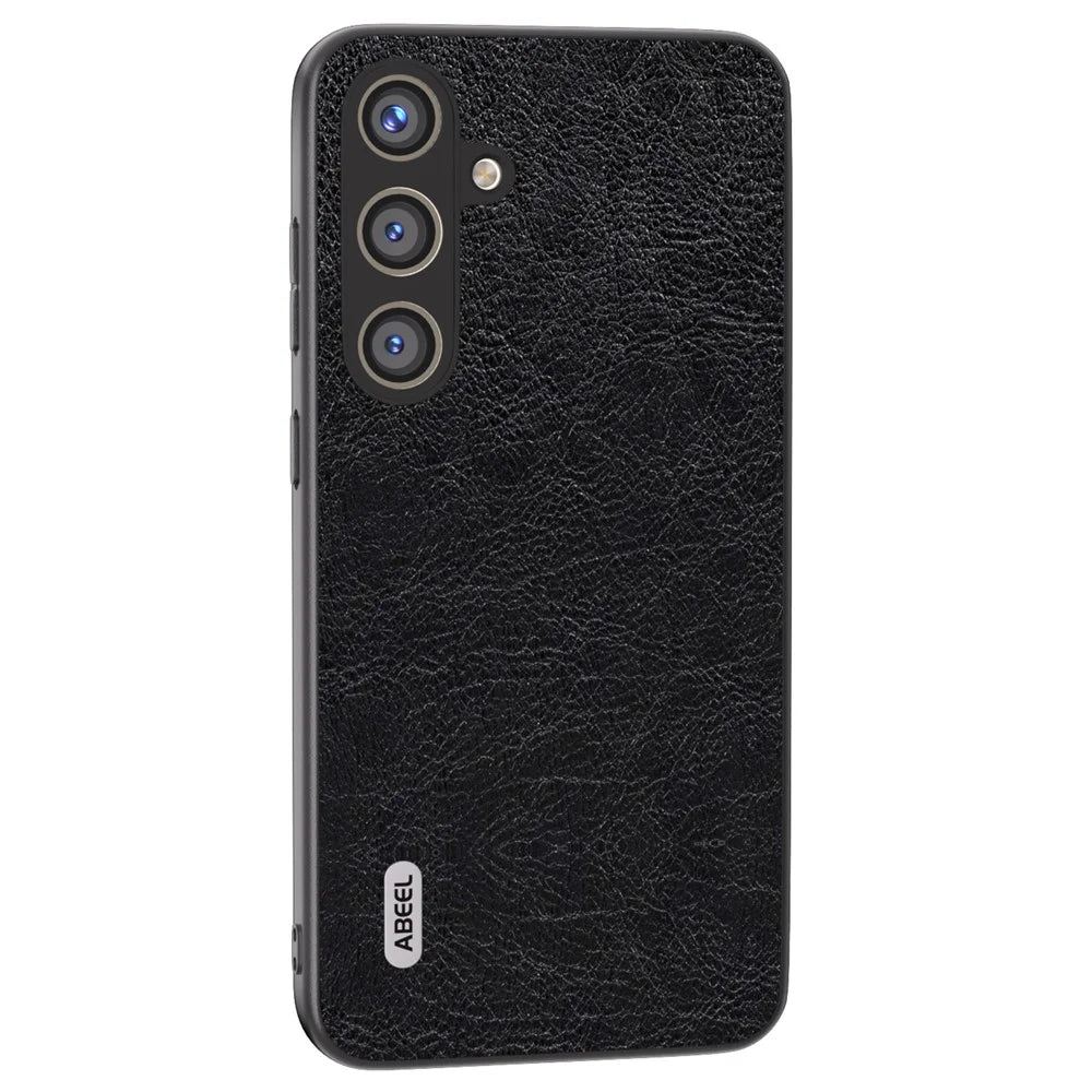 ABEEL For Samsung Galaxy S24 Retro Litchi Texture Cover PU Leather Camera Protection Phone Case - Black - 1