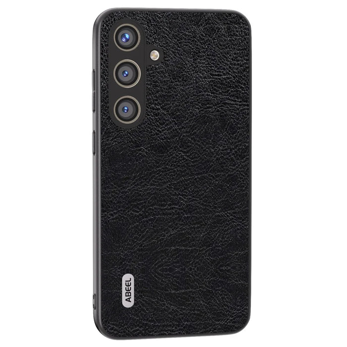 ABEEL For Samsung Galaxy S24 Retro Litchi Texture Cover PU Leather Camera Protection Phone Case - Black - 1