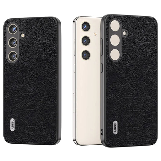 ABEEL For Samsung Galaxy S24 Retro Litchi Texture Cover PU Leather Camera Protection Phone Case - Black - 2