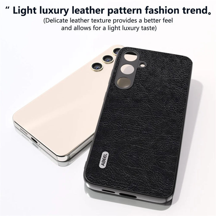 ABEEL For Samsung Galaxy S24 Retro Litchi Texture Cover PU Leather Camera Protection Phone Case - Black - 4