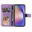 For Samsung Galaxy A55 5G Case Floral Pattern PU Leather Wallet Stand Phone Cover - Purple - 2