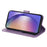 For Samsung Galaxy A55 5G Case Floral Pattern PU Leather Wallet Stand Phone Cover - Purple - 3