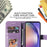 For Samsung Galaxy A55 5G Case Floral Pattern PU Leather Wallet Stand Phone Cover - Purple - 6