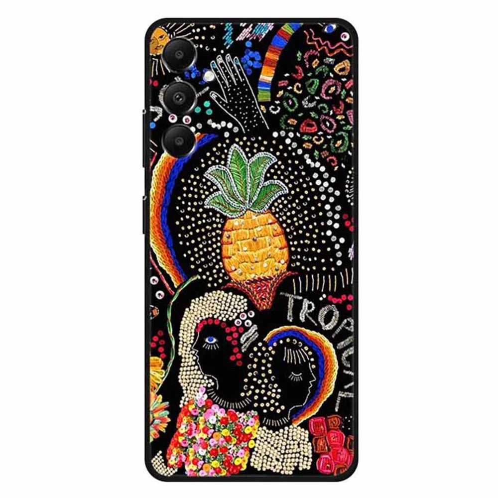 For Samsung Galaxy A05s 4G Soft TPU Case Phone Protective Cover Pattern Printing - Pineapple Flower - 1
