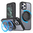 For iPhone 11 Pro Phone Case Ring Kickstand Cover Compatible with MagSafe - Black - 1