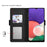 For Samsung Galaxy A05s 4G Case Stand PU Leather Phone Shell with Mirror - Black - 2