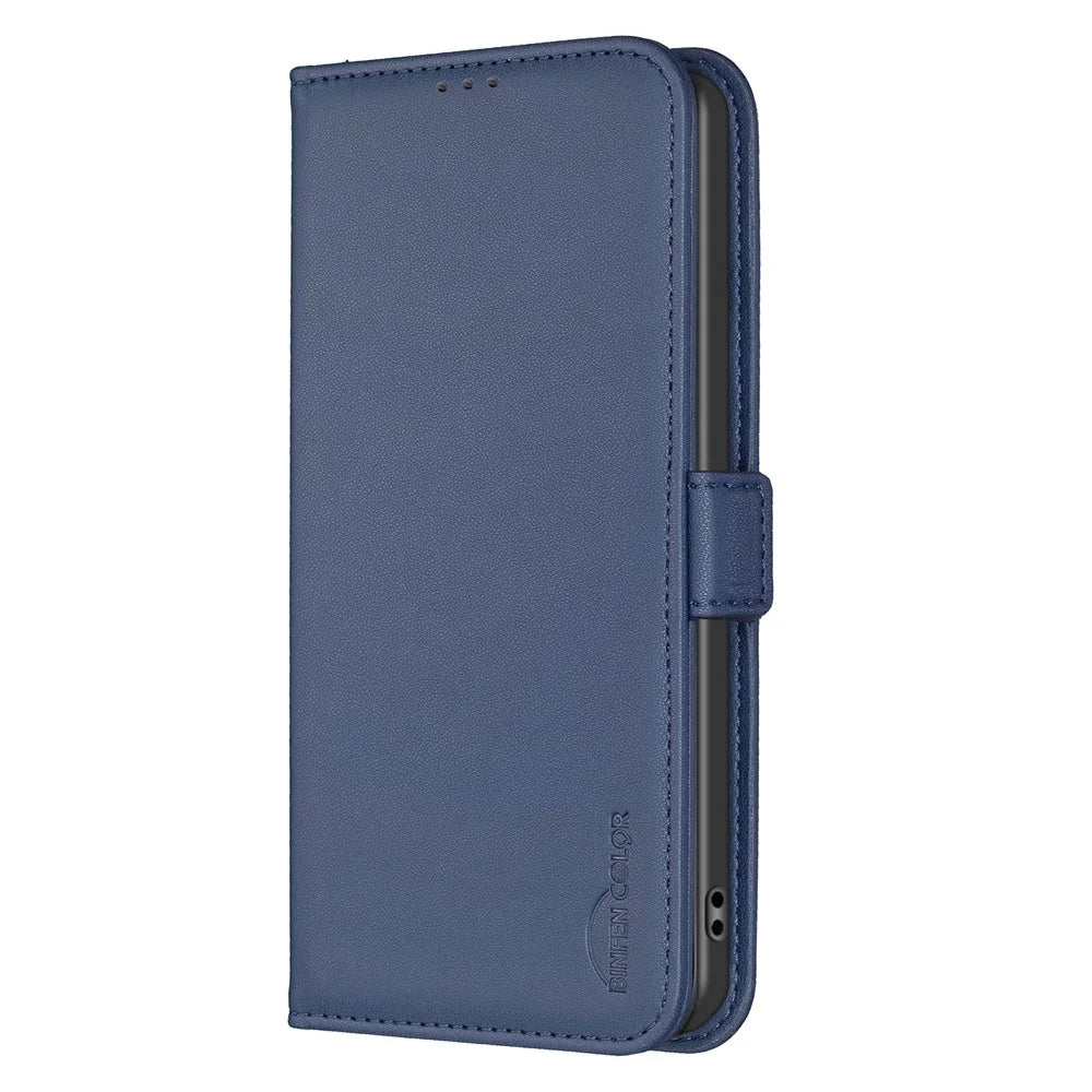 BINFEN COLOR BF31 For Samsung Galaxy A13 5G / A13 4G Case with Wallet Stand PU Leather Flip Phone Cover - Blue - 6