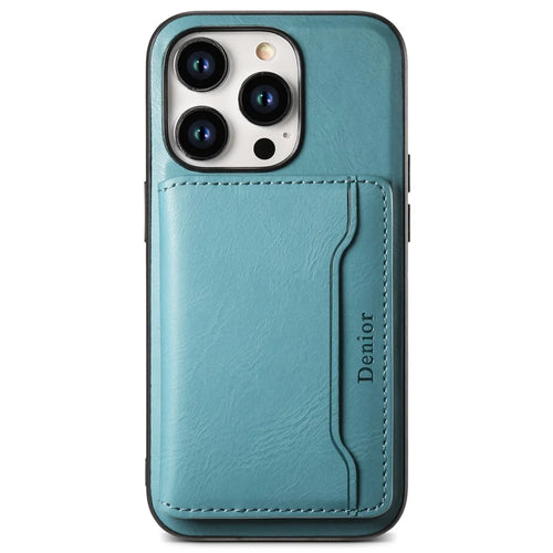 DENIOR For iPhone 15 Pro Max Phone Cover Compatible with MagSafe Detachable Card Case Kickstand - Blue - 1
