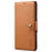 DENIOR For Samsung Galaxy S24 Ultra Case Cowhide Texture Leather Wallet Cover - Khaki - 6