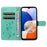 For Samsung Galaxy A15 5G PU Leather Cases Flower Pattern Wallet Stand Phone Cover with Strap - Green - 2